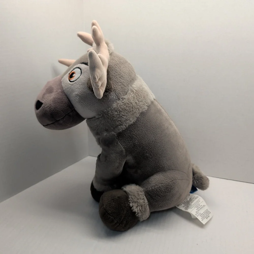 Disney Frozen Sven Reindeer Plush Stuffed Animal Toy 15 Inch Gray Brown
